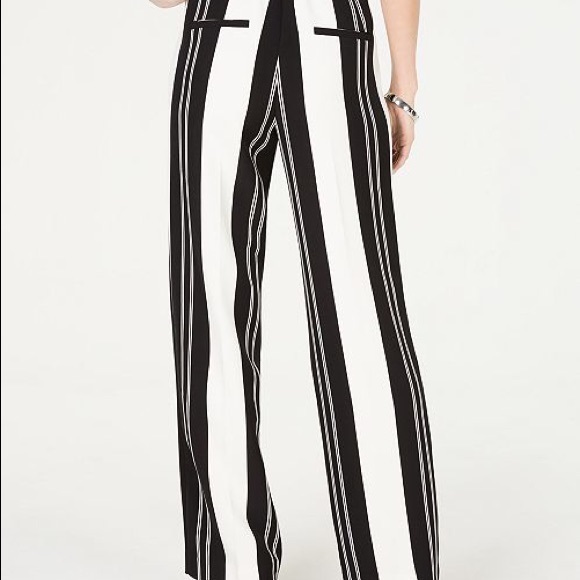 I.N.C Petite Nikita-Stripe Wide-Leg Pants - Picture 2 of 6